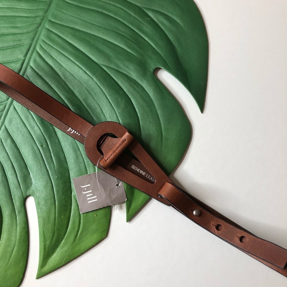 NWT J. JILL• brown thin belt